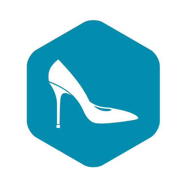 Women shoe with high heels icon, simple style - Διάνυσμα, εικόνα