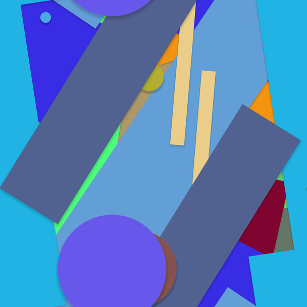 abstrakcyjna płaska jasna kolorowa powierzchnia, geometryczne kształty kolorów tło - Zdjęcie, obraz
