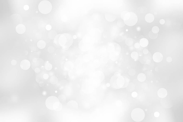 white and gray blur abstract background. bokeh christmas blurred beautiful shiny Christmas lights - Photo, Image
