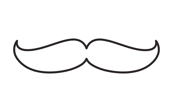 Schnurrbart-Ikone im Hipster-Stil - Vektor, Bild