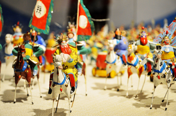 leger en de paarden van de drie koninkrijken periode - Foto, afbeelding