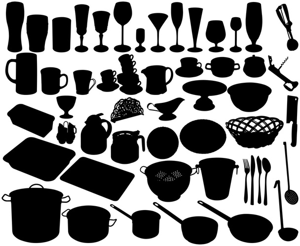 Kitchen accessories - Vettoriali, immagini