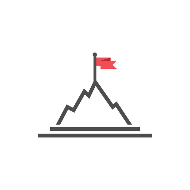 Изолированный вектор графического дизайна флага горы
 - Вектор,изображение