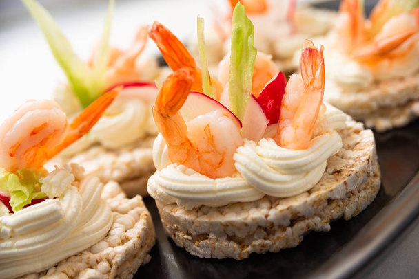 appetizers, rice cakes, close up - 写真・画像