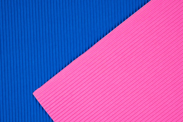 Blue and pink corrugated paper texture, use for background. vivi - 写真・画像