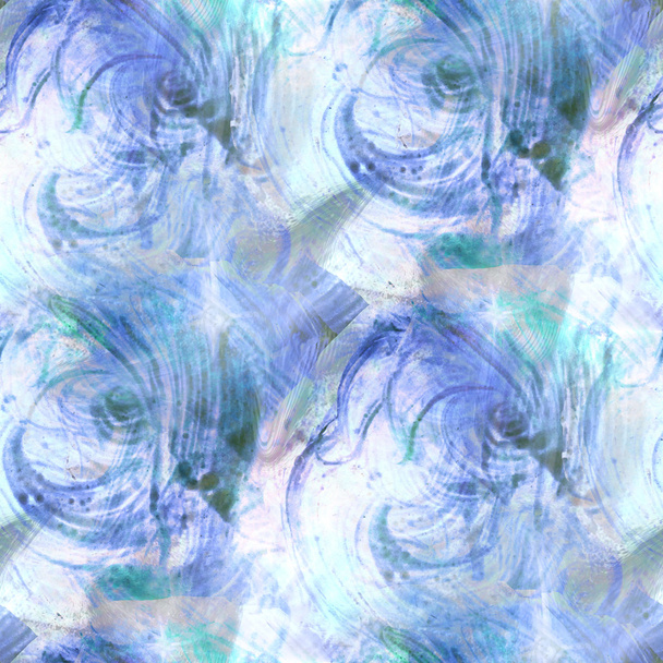 μπλε χρώμα φόντου χέρι τέχνης άνευ ραφής ταπετσαρία abs ακουαρέλα - Φωτογραφία, εικόνα