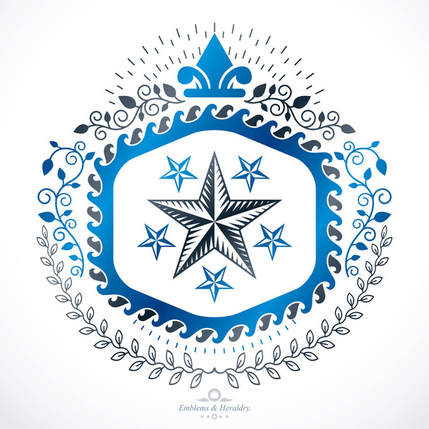 Heraldic emblem isolated vector illustration. - Vektor, kép