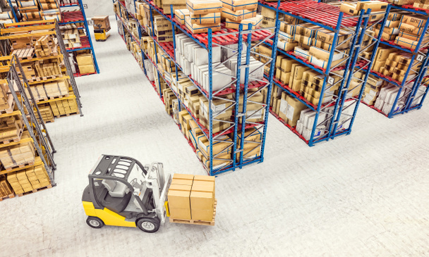 forklift in warehouse - Photo, Image