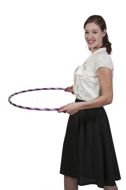 femme avec hula hoop - Photo, image