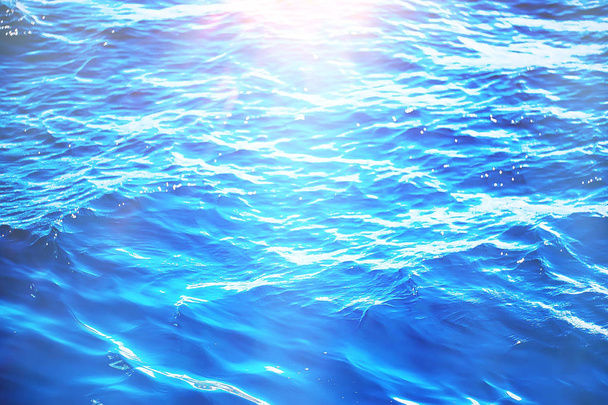 sun rays scuba reef / blue sea, abstract background, sunny day, rays in water - Photo, Image