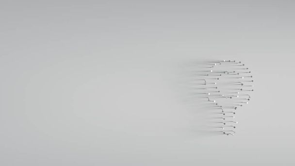различные металлические гвозди в форме металлодетектора
 - Фото, изображение