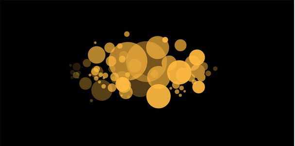 Yellow bokeh. The abstract of circle light bokeh background. Golden Lights Background. Christmas Lights Concept. Vector illustration - Vector, Image