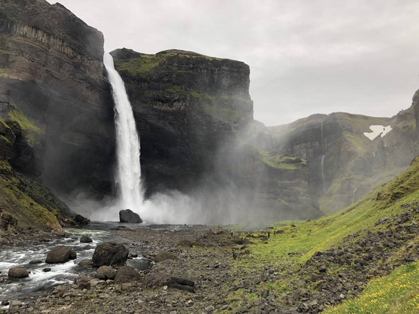 picture of beautiful Icelandic waterfall - Photo, Image