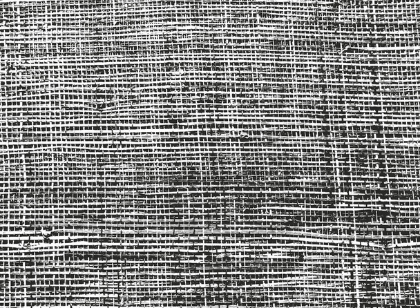 Distressed overlay texture of weaving fabric - Vector, Image