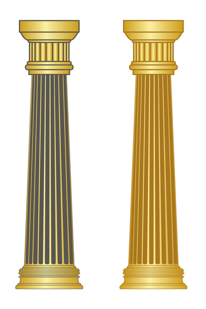 Old-style greece column. eps10 vector illustration - Вектор, зображення