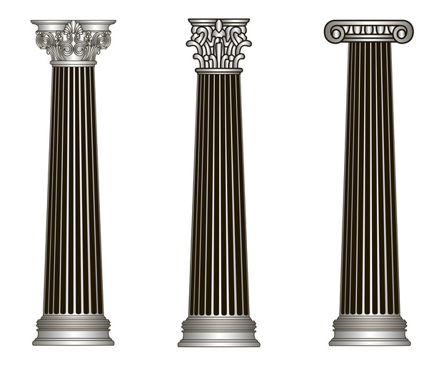 Old-style greece column. eps10 vector illustration - Vektor, Bild