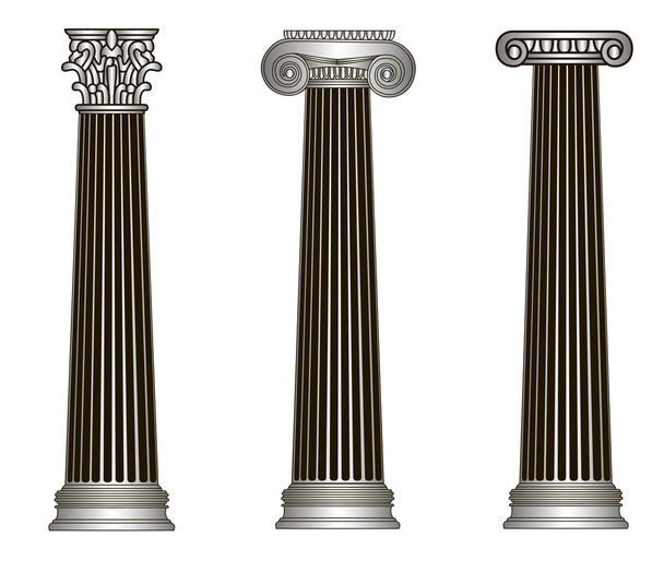 Coluna grega à moda antiga. eps10 ilustração vetorial
 - Vetor, Imagem