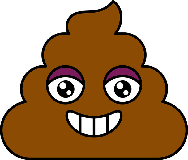 Emoji de cagalhão alegre ilustração do vetor
 - Vetor, Imagem
