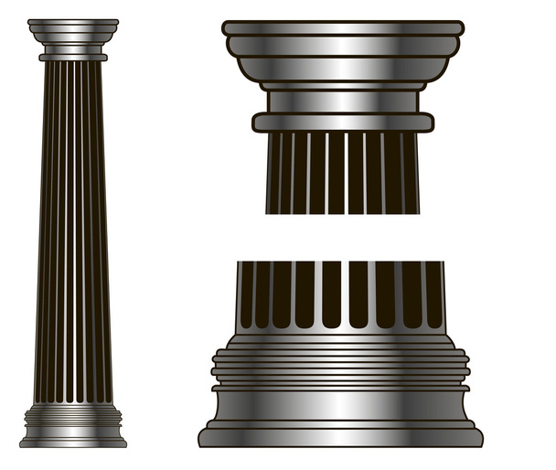 Old-style greece column. eps10 vector illustration - Vector, Image