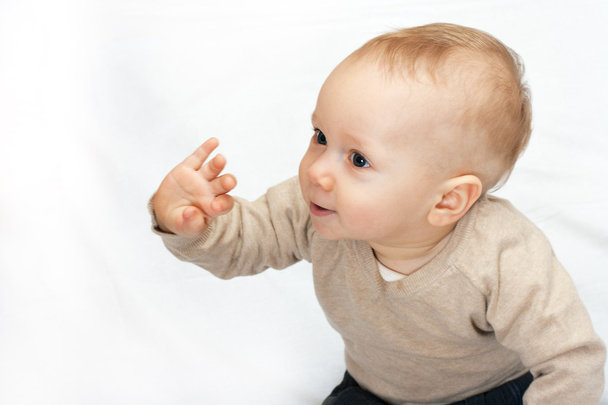 Baby portrait on white - Zdjęcie, obraz