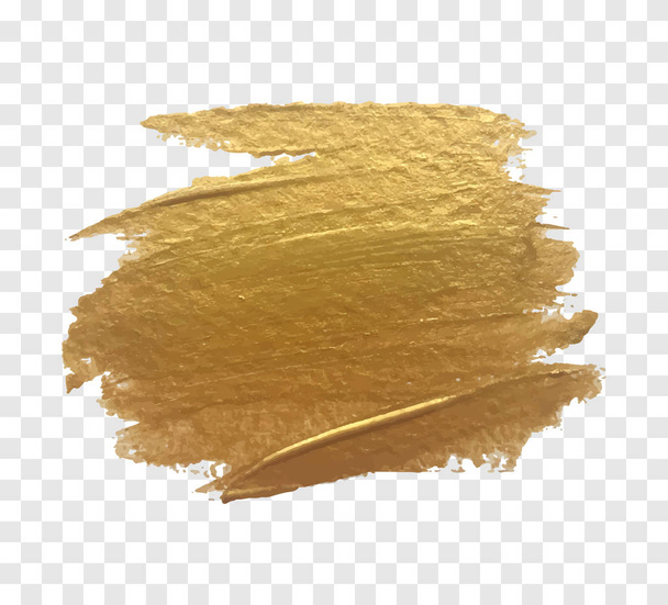 Gold paint brush vector texture.  - Vector, Image