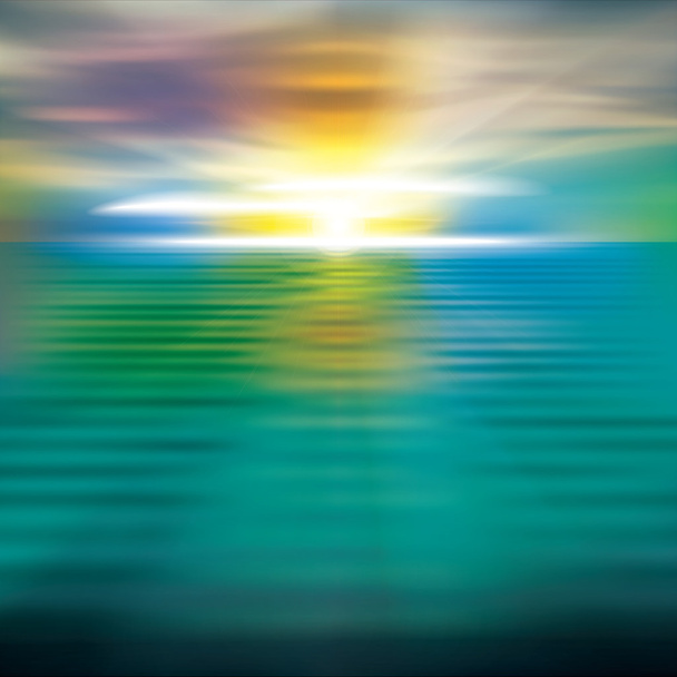 αφηρημένα φόντο με την Ανατολή του ηλίου στη θάλασσα - Διάνυσμα, εικόνα