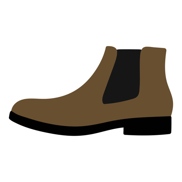 Herrenchelsi Schuh farbiges Symbol auf weißem Hintergrund - Vektor, Bild