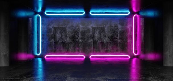 Темний порожній Sci Fi Футуристичний бетонний зал Гараж підземний
 - Фото, зображення