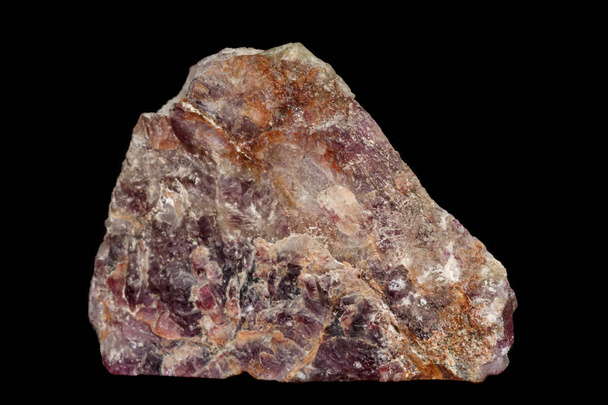 Macro piedra mineral fluorita sobre un fondo negro
 - Foto, Imagen