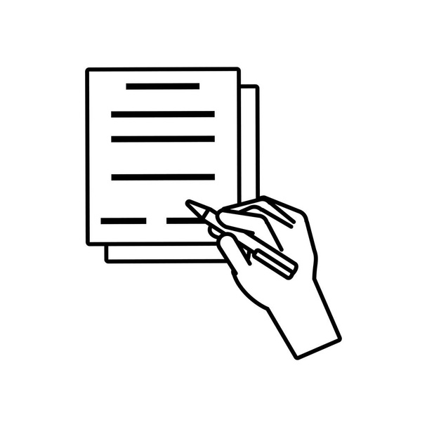 signature manuelle document icône isolée
 - Vecteur, image
