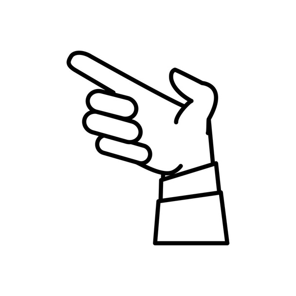 Pointant à la main avec index
 - Vecteur, image