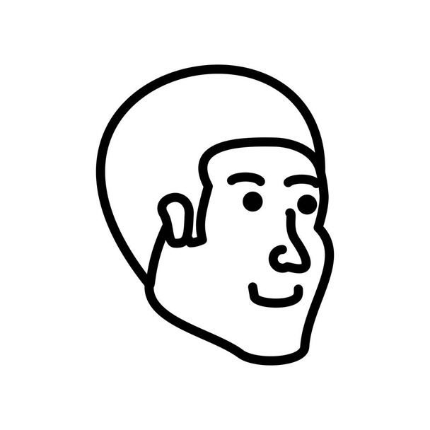cabeça de jovem avatar personagem
 - Vetor, Imagem
