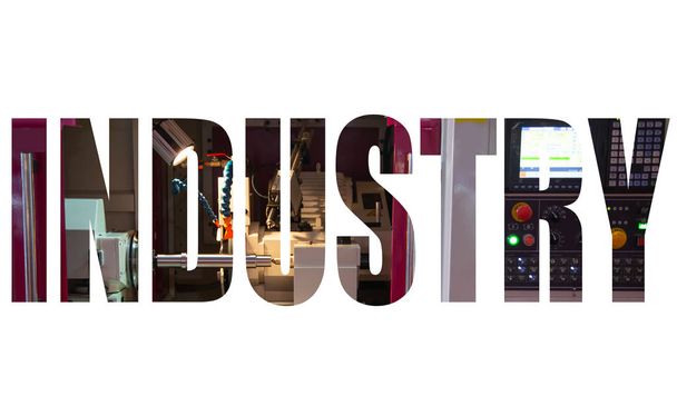 Промышленный текстовый логотип графический дизайн с ЧПУ цилиндрический шлифовальный станок
 - Фото, изображение