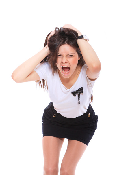 Young woman screaming - Foto, afbeelding