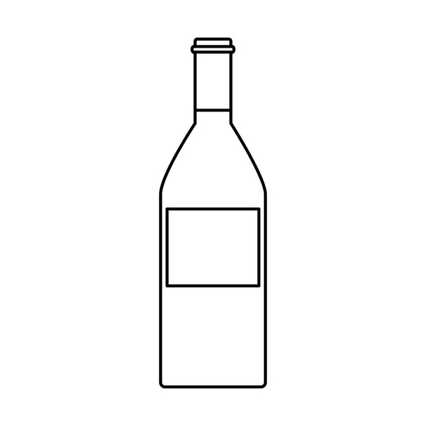 Weinflasche trinken Alkohol-Symbol - Vektor, Bild