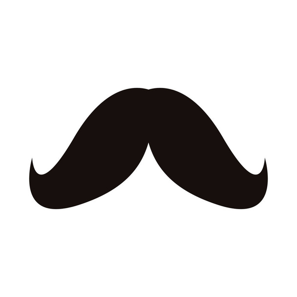 hipster mustache on white background - Vecteur, image