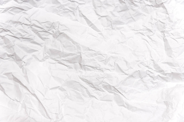 Λευκό χαρτί υφή φόντο λευκό τσαλακωμένο χαρτί - Φωτογραφία, εικόνα