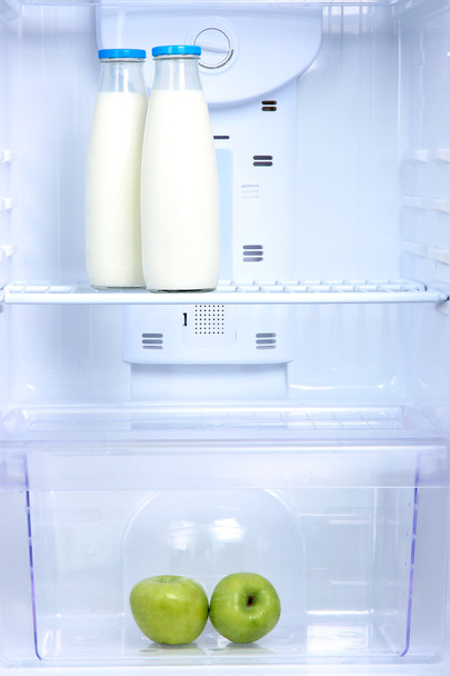 Open refrigerator with diet food - Φωτογραφία, εικόνα