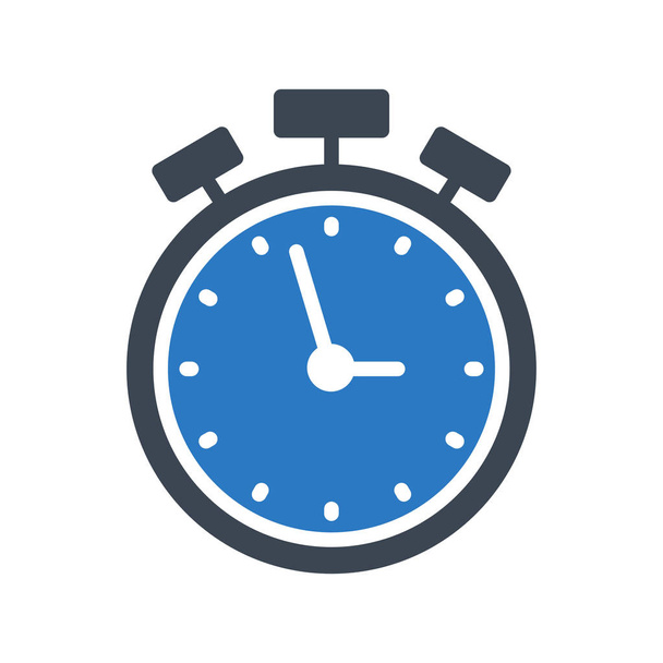 stopwatch glyphs color icon - Vector, Image