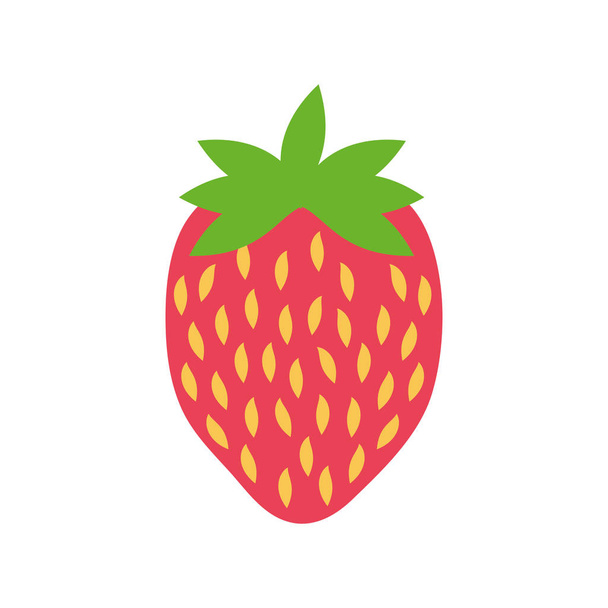 fresa fresca fruta aislado icono
 - Vector, imagen