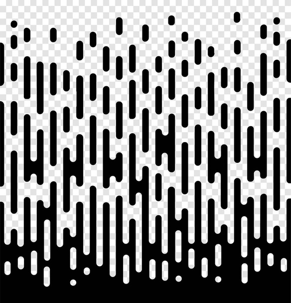 Vector Halftone Transition Abstract Wallpaper Pattern. Líneas redondeadas irregulares blancas y negras sin costura Fondo para el diseño moderno del sitio web plano. - Vector
 - Vector, Imagen