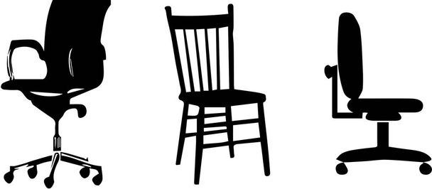 Icono de silla sobre fondo blanco
 - Vector, imagen