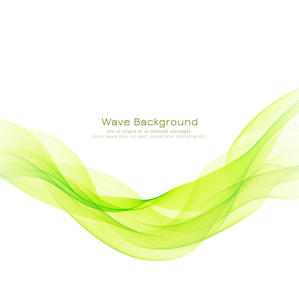 Abstract green wave decorative elegant background - Vector, Image