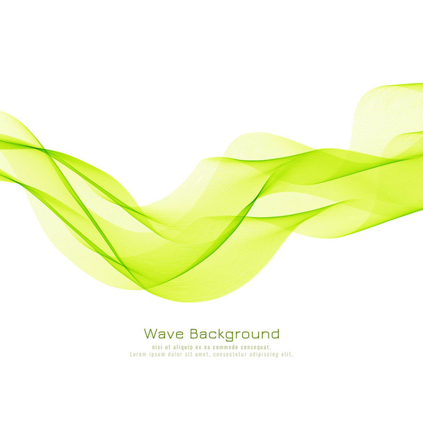 Abstracto verde onda elegante fondo
 - Vector, Imagen