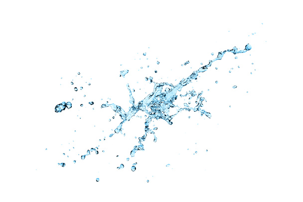 blue water splash isolated on white background - Fotó, kép