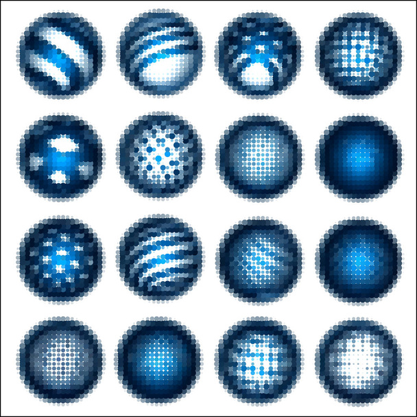 Abstract minimalistic world globe with dots. Halftone sphere iso - Vektör, Görsel