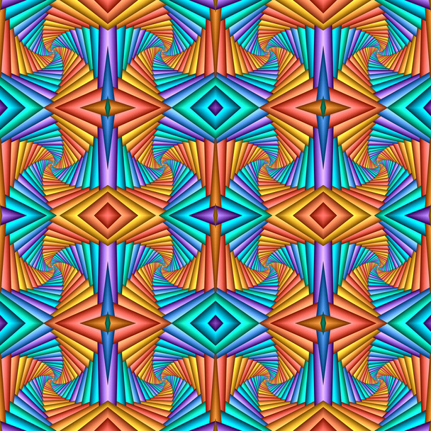 Naadloze Swirl abstracte feestelijke patroon, blauw, oranje. Betegelde Pat - Foto, afbeelding
