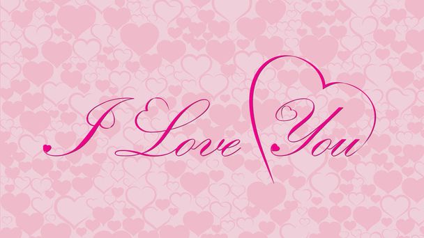 I love you calligraphy design, vector text - Vector, Image
