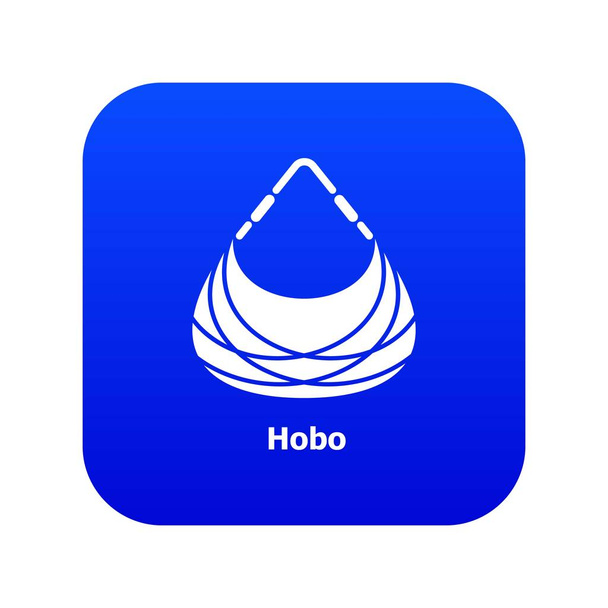 Hobo сумка значок синій вектор
 - Вектор, зображення