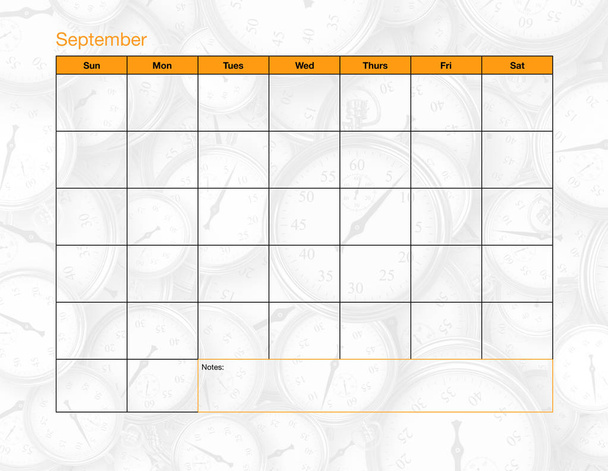 September Blank Calendar - Photo, Image